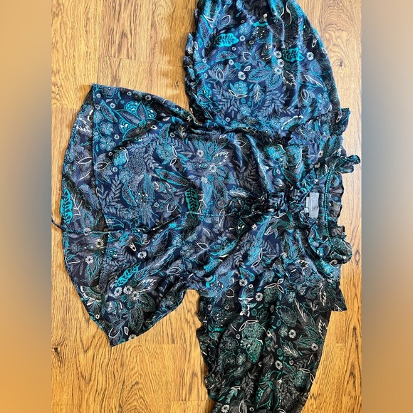 Anthropologie paisley bohemian blouse top size medium floral sheer flowy - Picture 4 of 7